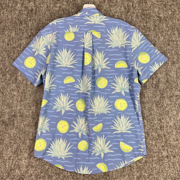 Chubbies Shirt Mens Small Blue Limes Stretch Performance Tech Golf Casual Club - Picture 2 of 7